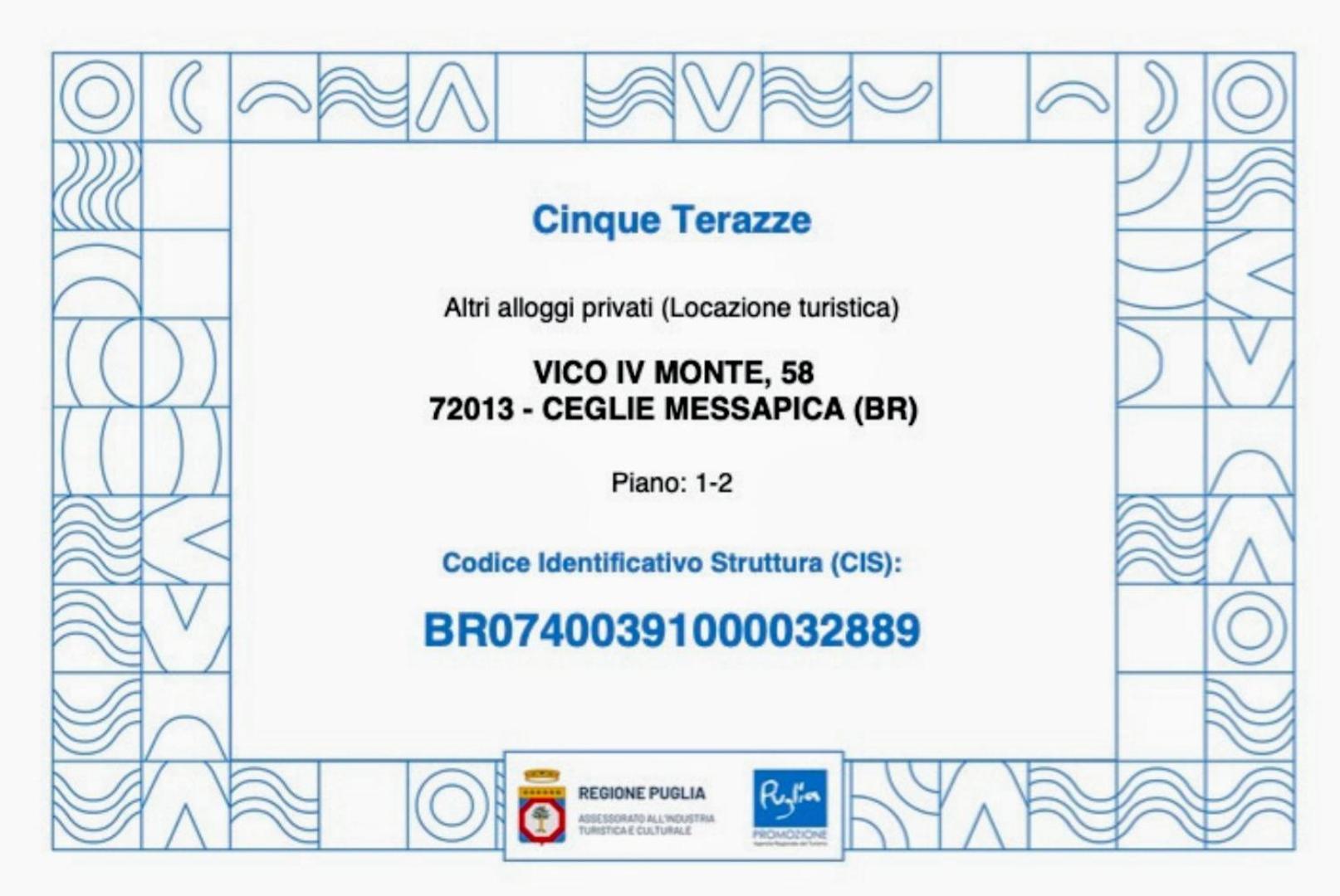 Cinque Terrazze: Freshly Renovated 2-Bedroom House Челье-Мессапика Экстерьер фото